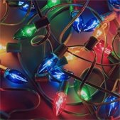 Colorful string of holiday lights