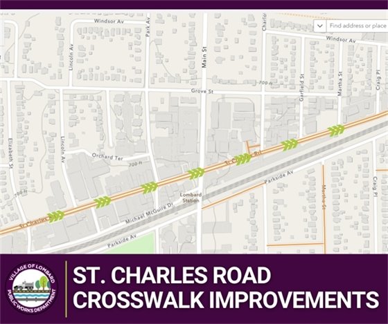 map of project area along st. charles road 