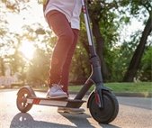 photo of child on escooter