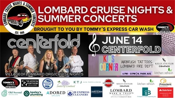 promotional graphic highlighting the band centerfold, event details and sponsors of the series