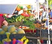 photo of many colorful vegetables at farmers market